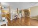 Bright loft area with hardwood floors and built-in desks at 22821 S 212Th St, Queen Creek, AZ 85142