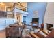 Spacious living room with a high ceiling and fireplace at 13227 N Mimosa Dr # 109, Fountain Hills, AZ 85268