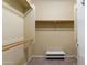 Walk-in closet with double hanging rods and shelving at 3302 N 7Th St # 226, Phoenix, AZ 85014