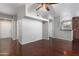 Bright living room with hardwood floors and neutral walls at 3302 N 7Th St # 226, Phoenix, AZ 85014