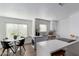 Modern kitchen with white cabinets, breakfast bar, and stainless steel appliances at 3500 N Hayden Rd # 1902, Scottsdale, AZ 85251