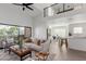 Bright living room features an open floor plan, loft, and modern decor at 3500 N Hayden Rd # 1902, Scottsdale, AZ 85251
