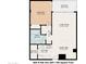 720 sq ft floor plan; features 1 bed, 1 bath, kitchen, dining area, living room & balcony at 805 N 4Th Ave # 609, Phoenix, AZ 85003