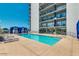 Refreshing blue pool with lounge chairs and cabanas at 805 N 4Th Ave # 609, Phoenix, AZ 85003