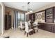 Elegant dining room with built-in cabinetry at 20404 W Crescent Dr, Buckeye, AZ 85396