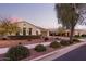 House exterior view from the street at dusk at 20404 W Crescent Dr, Buckeye, AZ 85396