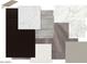 Showcasing curated material samples including flooring, countertops, cabinet, and backsplash for a modern interior design at 35300 N Barley St, San Tan Valley, AZ 85144