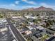 Aerial view of a commercial area, showing buildings and roads at 4034 E Osborn Rd, Phoenix, AZ 85018