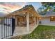 Outdoor patio area with string lights and comfortable seating at 4034 E Osborn Rd, Phoenix, AZ 85018