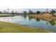 Tranquil lake view with fountain in a residential community at 8062 E Cortez Dr, Scottsdale, AZ 85260