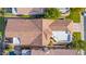 Aerial view of a tile roof and flat roof top deck at 8062 E Cortez Dr, Scottsdale, AZ 85260