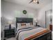 Inviting bedroom featuring a stylish bed frame, coordinated decor, and a serene ambiance at 15312 S 181St Dr, Goodyear, AZ 85338