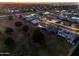 Night view of the house and surrounding neighborhood at 4047 E Catalina Cir, Mesa, AZ 85206