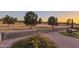 Backyard with golf course view and seating area at 4047 E Catalina Cir, Mesa, AZ 85206