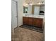 Double sink bathroom with large mirror and tile floor at 17475 W Caribbean Ln, Surprise, AZ 85388