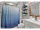 Clean bathroom with shower/tub combo and updated vanity at 64 W Shannon St, Gilbert, AZ 85233