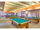Community game room featuring multiple billiard tables at 9048 E Cedar Waxwing Dr, Sun Lakes, AZ 85248