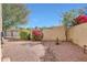 Landscaped backyard with gravel, desert plants, and a wall at 23635 N 75Th Pl, Scottsdale, AZ 85255