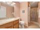 Charming bathroom with single vanity and shower/tub combo at 23635 N 75Th Pl, Scottsdale, AZ 85255