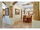 Elegant dining room with a rustic wood table and chandelier at 2697 E Via Del Arboles --, Gilbert, AZ 85298