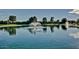 Tranquil lake with serene fountains and reflecting trees at 14426 W Morning Star Trl, Surprise, AZ 85374