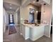 Welcoming entryway with stylish decor, contemporary lighting, and tiled floors at 2835 E Los Gatos Dr, Phoenix, AZ 85050