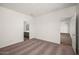 Bedroom with large carpeted floor and an entry into the bathroom at 659 W Pintail Dr, Casa Grande, AZ 85122