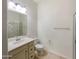 This bathroom features a white vanity, shower, and towel rack at 10559 E Simone Ave, Mesa, AZ 85212