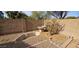 Backyard with pond feature and gravel at , San Tan Valley, AZ 85143