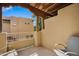 Private patio with chairs and views of surrounding area at 12438 N Saguaro Blvd # 126, Fountain Hills, AZ 85268