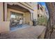 Private patio with seating area and built-in grill at 12438 N Saguaro Blvd # 126, Fountain Hills, AZ 85268