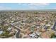 Aerial view of neighborhood, showing property location with pool at 1750 E Euclid Ave, Phoenix, AZ 85042