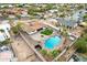 Aerial view of a house with a pool and spacious backyard at 1750 E Euclid Ave, Phoenix, AZ 85042
