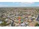 Aerial view of neighborhood, highlighting property location with pool at 1750 E Euclid Ave, Phoenix, AZ 85042