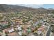 Aerial view showcasing a single-Gathering home with a pool, in a residential neighborhood at 1750 E Euclid Ave, Phoenix, AZ 85042
