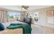 Bedroom with pool view, king-size bed, and private access at 1750 E Euclid Ave, Phoenix, AZ 85042