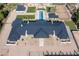 Aerial view of an estate with a large modern home, pool, and spacious backyard at 6215 N Casa Blanca Dr, Paradise Valley, AZ 85253