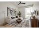 Stylish living room with comfortable seating, a modern coffee table, and access to the outdoor space at 6215 N Casa Blanca Dr, Paradise Valley, AZ 85253