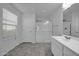 Clean bathroom with shower and double vanity at 26722 N 174Th Ln, Surprise, AZ 85387