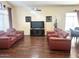 Relaxing living room with hardwood floors and comfortable seating at 5431 E Shea Blvd, Scottsdale, AZ 85254
