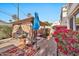Relaxing patio area with gazebo and colorful bougainvillea at 6002 N 5Th Pl, Phoenix, AZ 85012