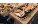 House with a red tile roof, a balcony, and a backyard at 1705 E Windsong Dr, Phoenix, AZ 85048
