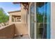 Private balcony overlooking a community courtyard at 2821 S Skyline Dr # 123, Mesa, AZ 85212