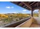 Stunning panoramic view from private balcony, showcasing desert landscape and distant homes at 15419 E Stardust Dr, Fountain Hills, AZ 85268