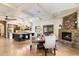 Bright dining area with hardwood floors and access to the patio at 15419 E Stardust Dr, Fountain Hills, AZ 85268