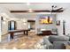 Game room features a pool table, seating area, and large TV at 15419 E Stardust Dr, Fountain Hills, AZ 85268
