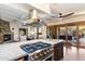 Spacious kitchen features a large island, gas cooktop, and views to backyard at 15419 E Stardust Dr, Fountain Hills, AZ 85268