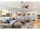 Spacious living area featuring hardwood floors and comfortable seating at 15419 E Stardust Dr, Fountain Hills, AZ 85268
