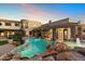 Resort-style backyard oasis featuring a large pool and spacious patio area at 15419 E Stardust Dr, Fountain Hills, AZ 85268