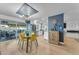 Charming dining area with yellow chairs and access to the backyard at 2727 N 20Th Dr, Phoenix, AZ 85009
